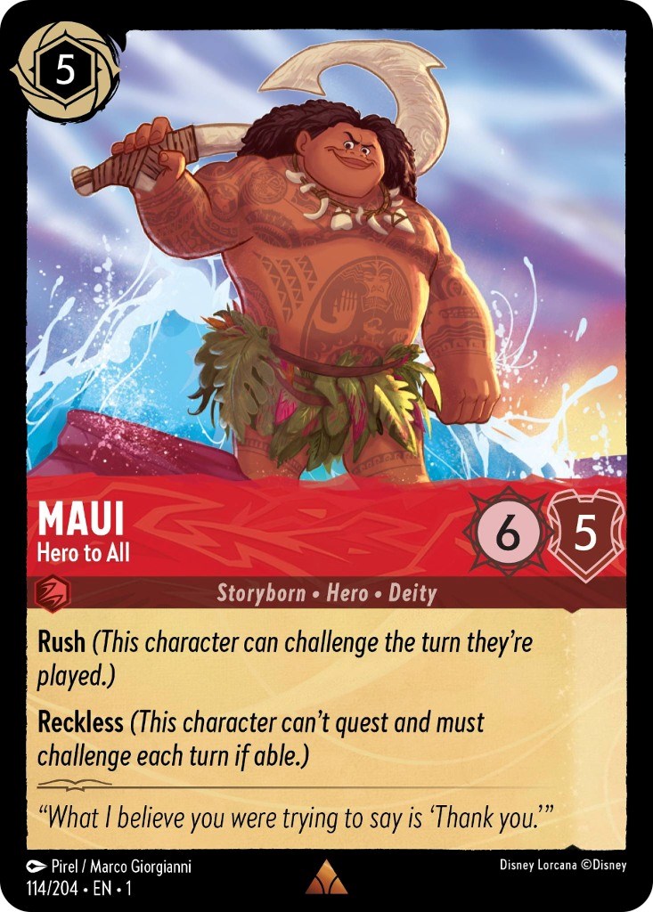 Maui - Hero to All (114/204) - The First Chapter Cold Foil