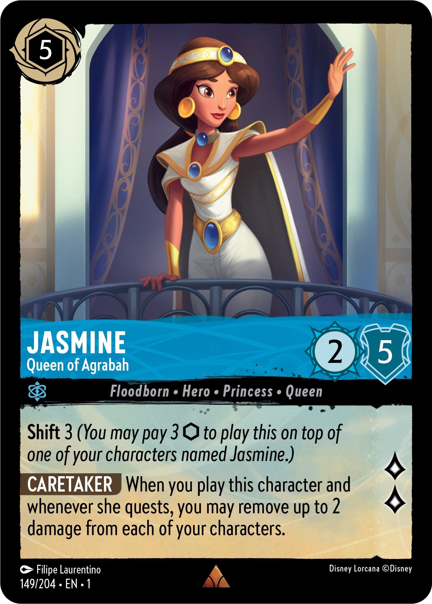 Jasmine - Queen of Agrabah (149/204) - The First Chapter Cold Foil