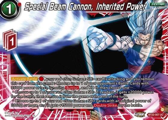 Special Beam Cannon, Inherited Power (BT22-007) [Critical Blow] Parallel Foil