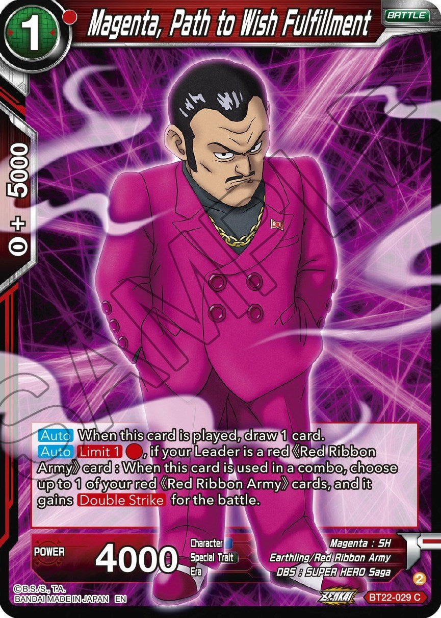 Magenta, Path to Wish Fulfillment (BT22-029) [Critical Blow] Parallel Foil