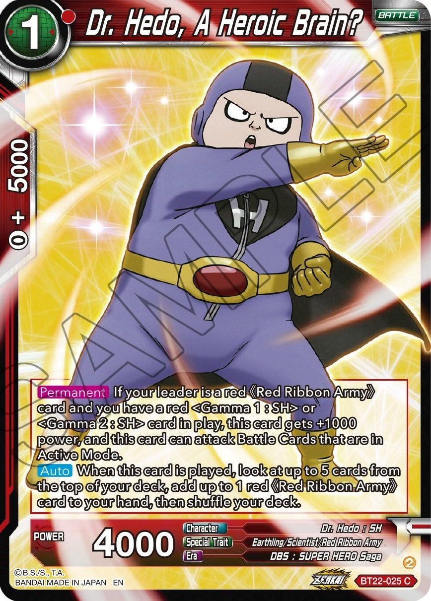 Dr Hedo, A Heroic Brain? (BT22-025) [Critical Blow] Parallel Foil