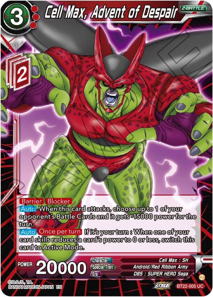 Cell Max, Advent of Despair (BT22-005) [Critical Blow] Parallel Foil