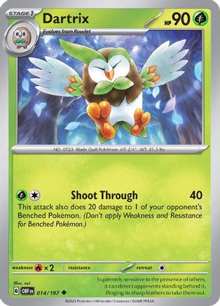Dartrix 014/197 - SV03 Obsidian Flames