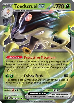 Toedscruel ex 022/197 - SV03 Obsidian Flames Holofoil