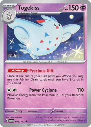 Togekiss 085/197 - SV03 Obsidian Flames Reverse Holofoil
