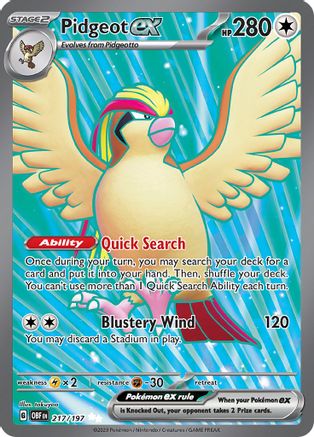 Pidgeot ex 217/197 - SV03 Obsidian Flames Holofoil