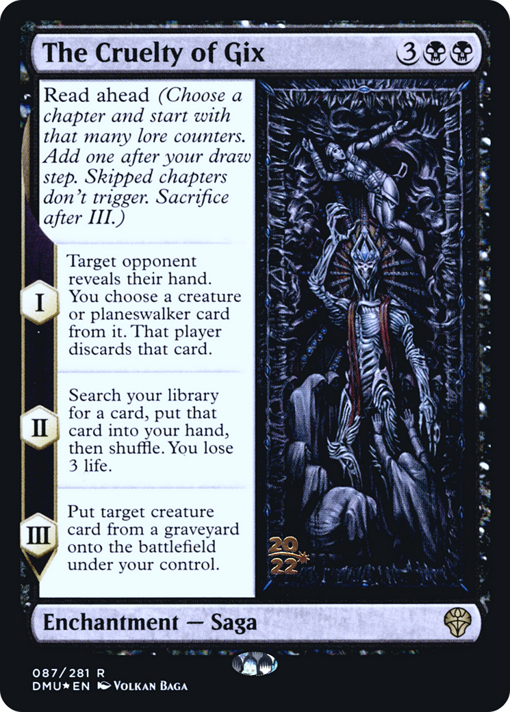 The Cruelty of Gix (PRE-87S) - Dominaria United Promos Foil