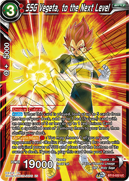 SSG Vegeta, to the Next Level (Uncommon) (BT13-022) [Supreme Rivalry] Parallel Foil