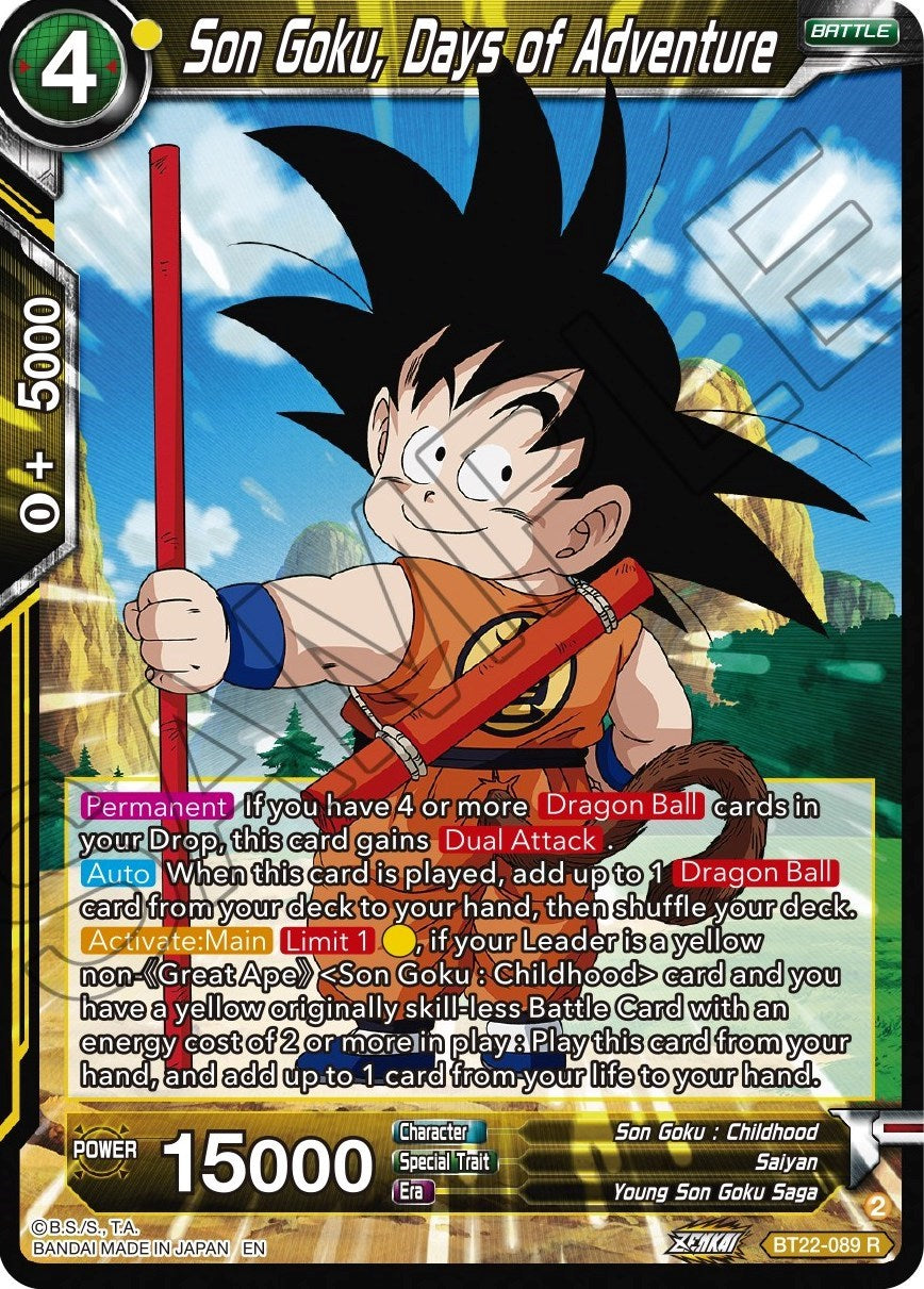 Son Goku, Days of Adventure (BT22-089) [Critical Blow] Parallel Foil