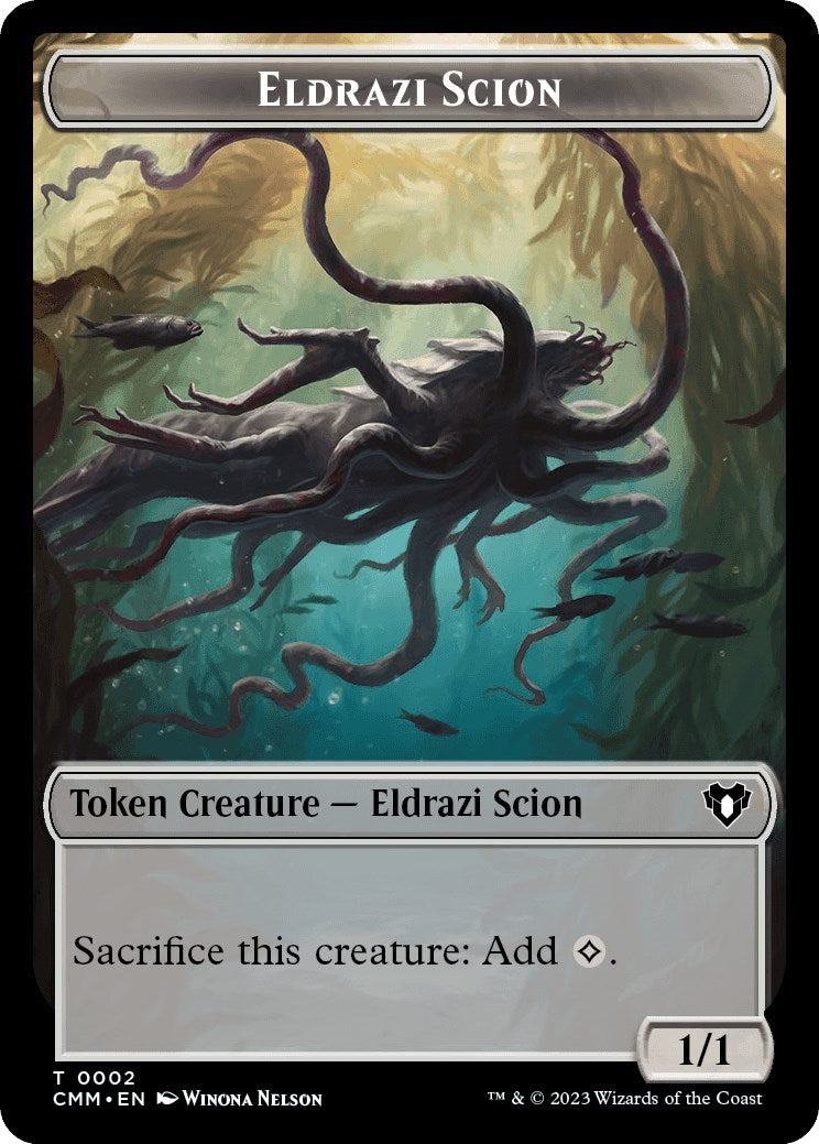 Eldrazi Scion // Phyrexian Beast Double-Sided Token [Commander Masters Tokens] Foil