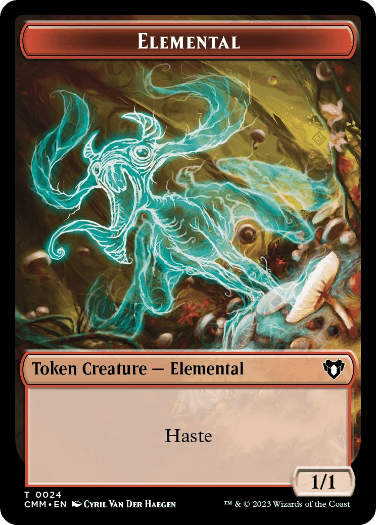 Elemental (0024) // Spider Double-Sided Token [Commander Masters Tokens] Foil