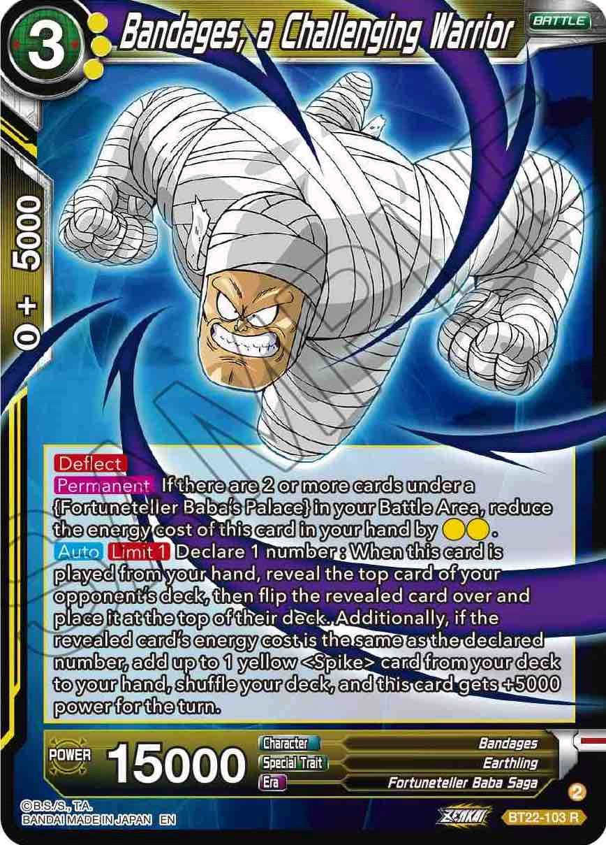 Bandages, a Challenging Warrior (BT22-103) [Critical Blow] Parallel Foil