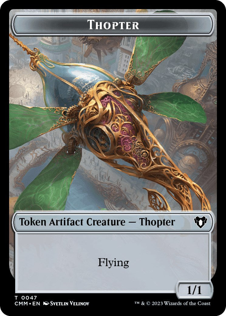 Thopter // Bird Illusion Double-Sided Token [Commander Masters Tokens] Foil