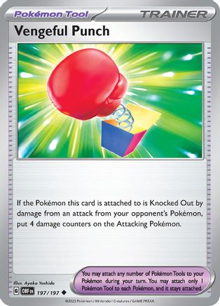Vengeful Punch 197/197 - SV03 Obsidian Flames Reverse Holofoil