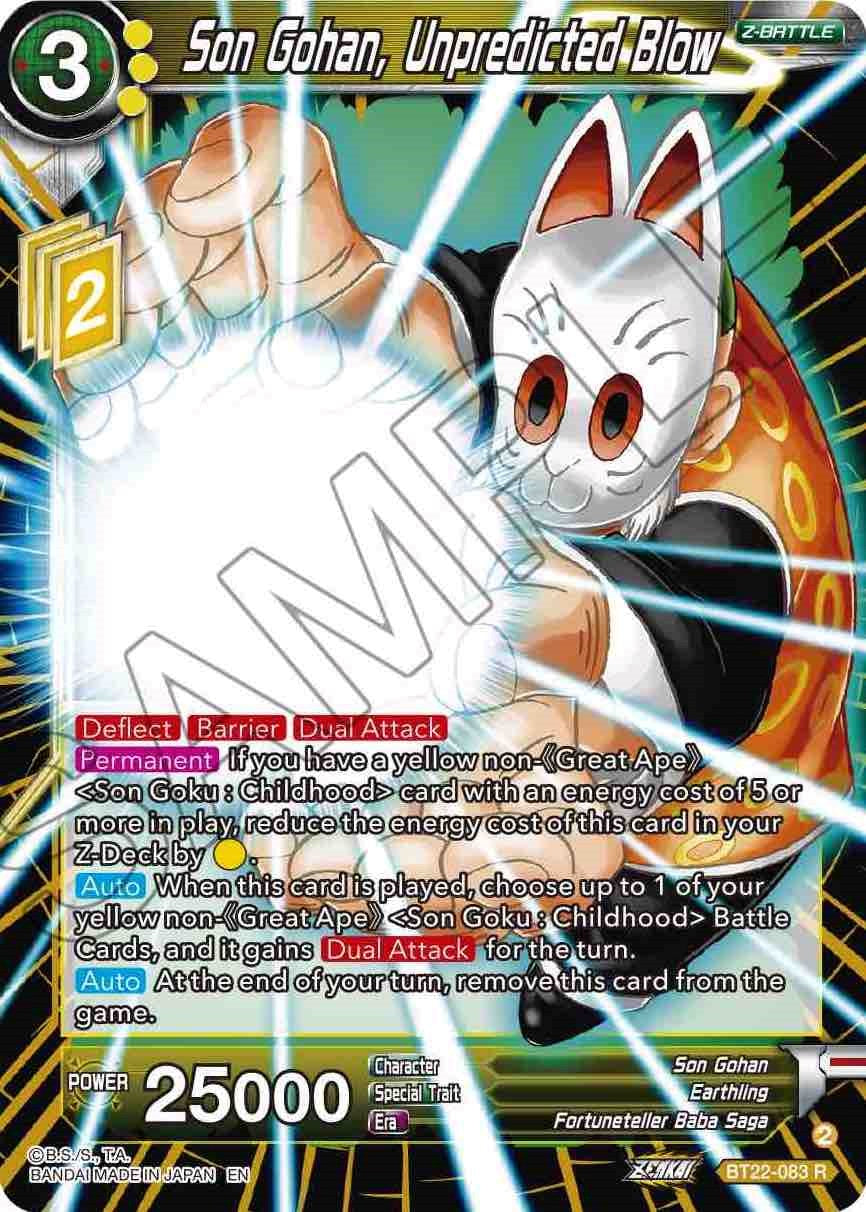 Son Gohan, Unpredicted Blow (BT22-083) [Critical Blow] Parallel Foil