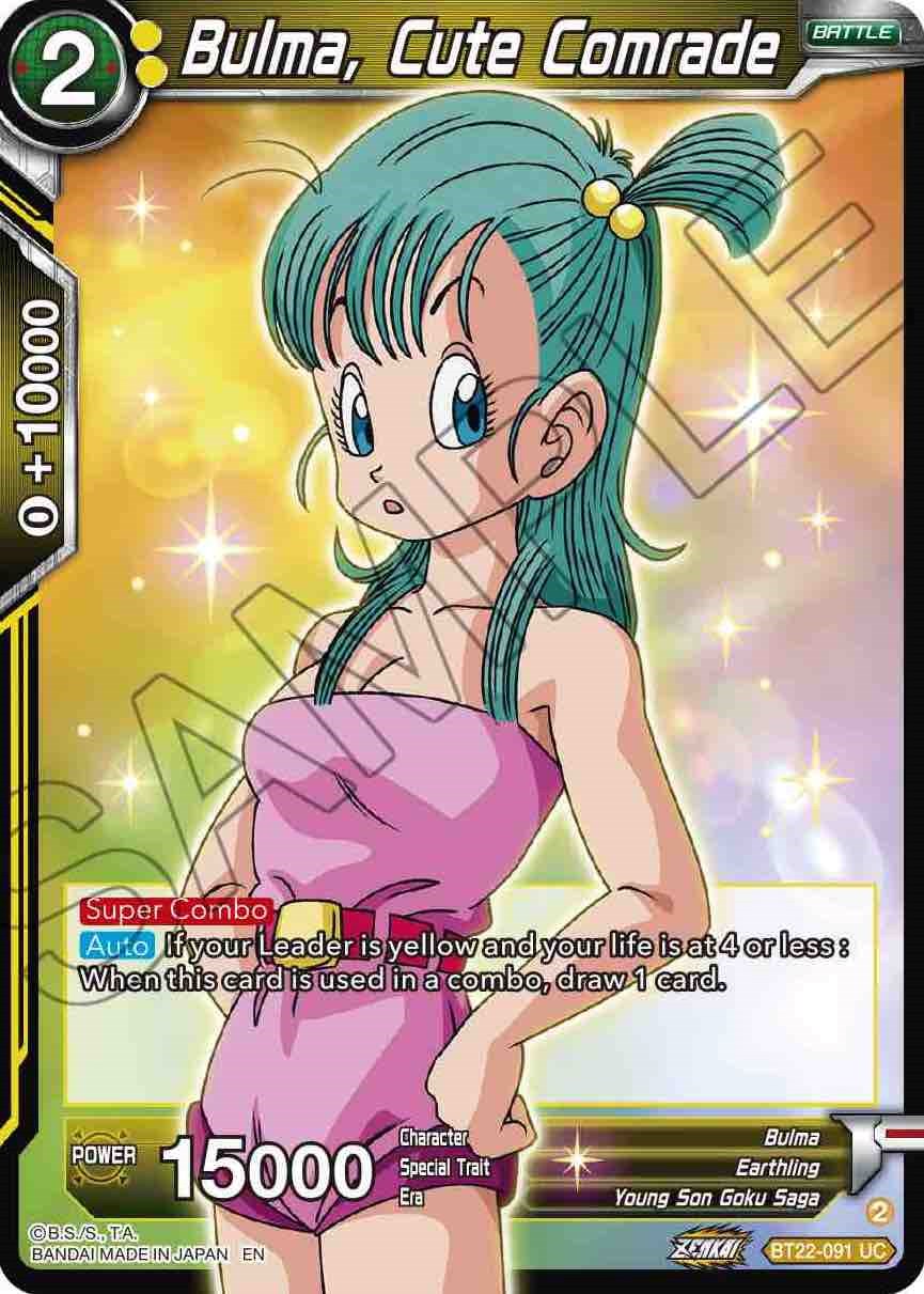 Bulma, Cute Comrade (BT22-091) [Critical Blow] Parallel Foil