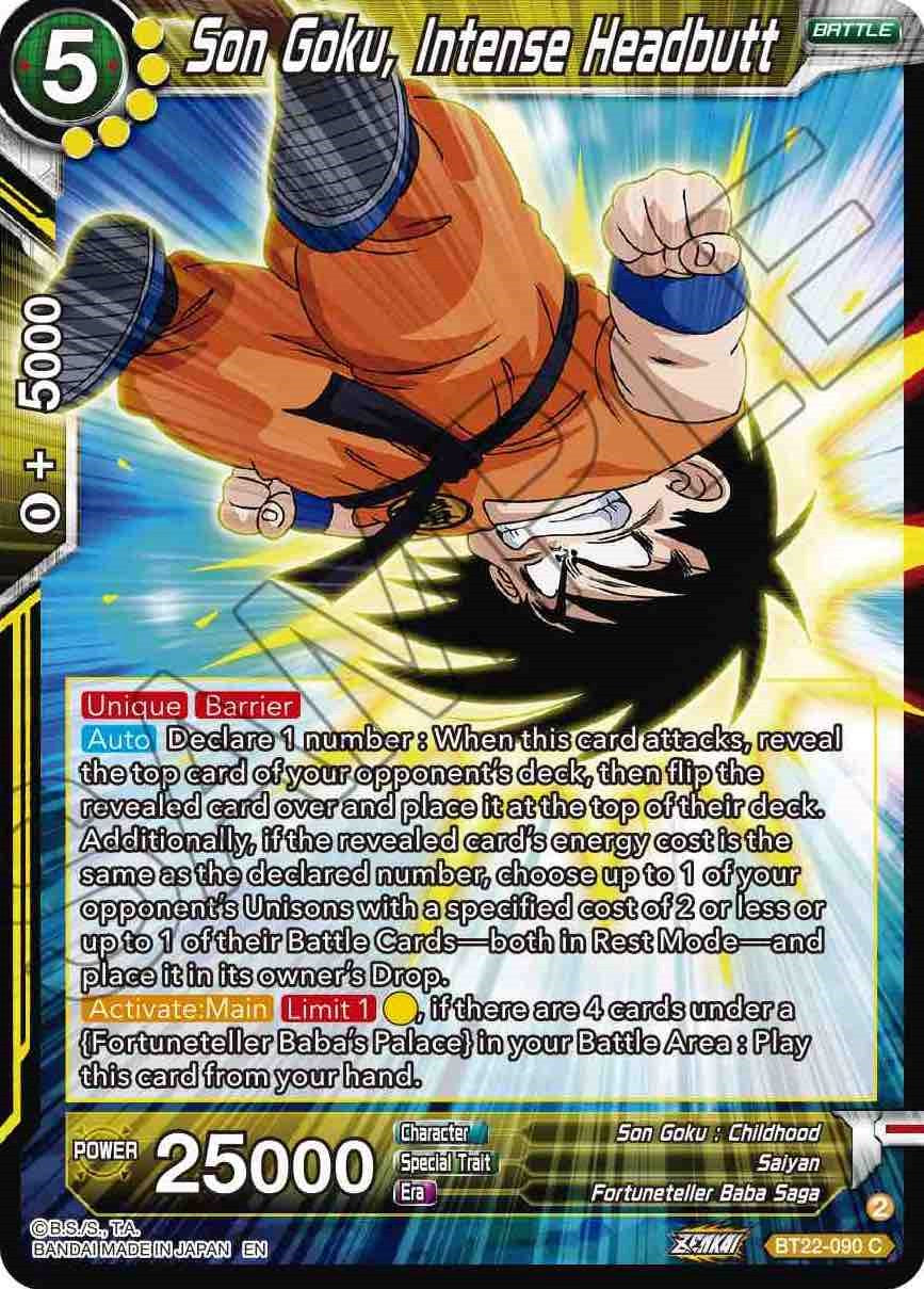 Son Goku, Intense Headbutt (BT22-090) [Critical Blow] Parallel Foil