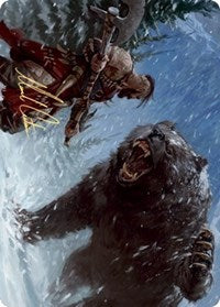 Blizzard Brawl Art Card (Gold-Stamped Signature) [Kaldheim Art Series] Foil