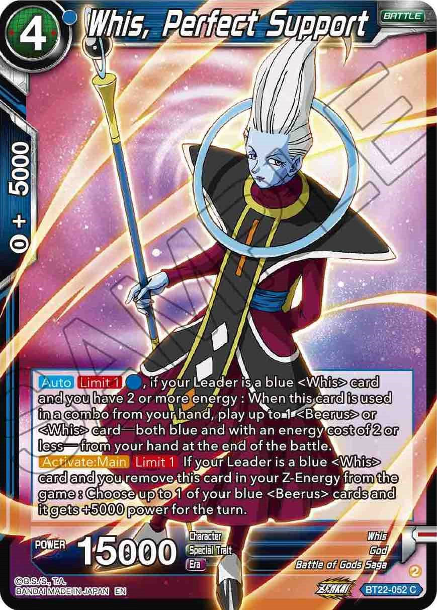 Whis, Perfect Support (BT22-052) [Critical Blow] Parallel Foil