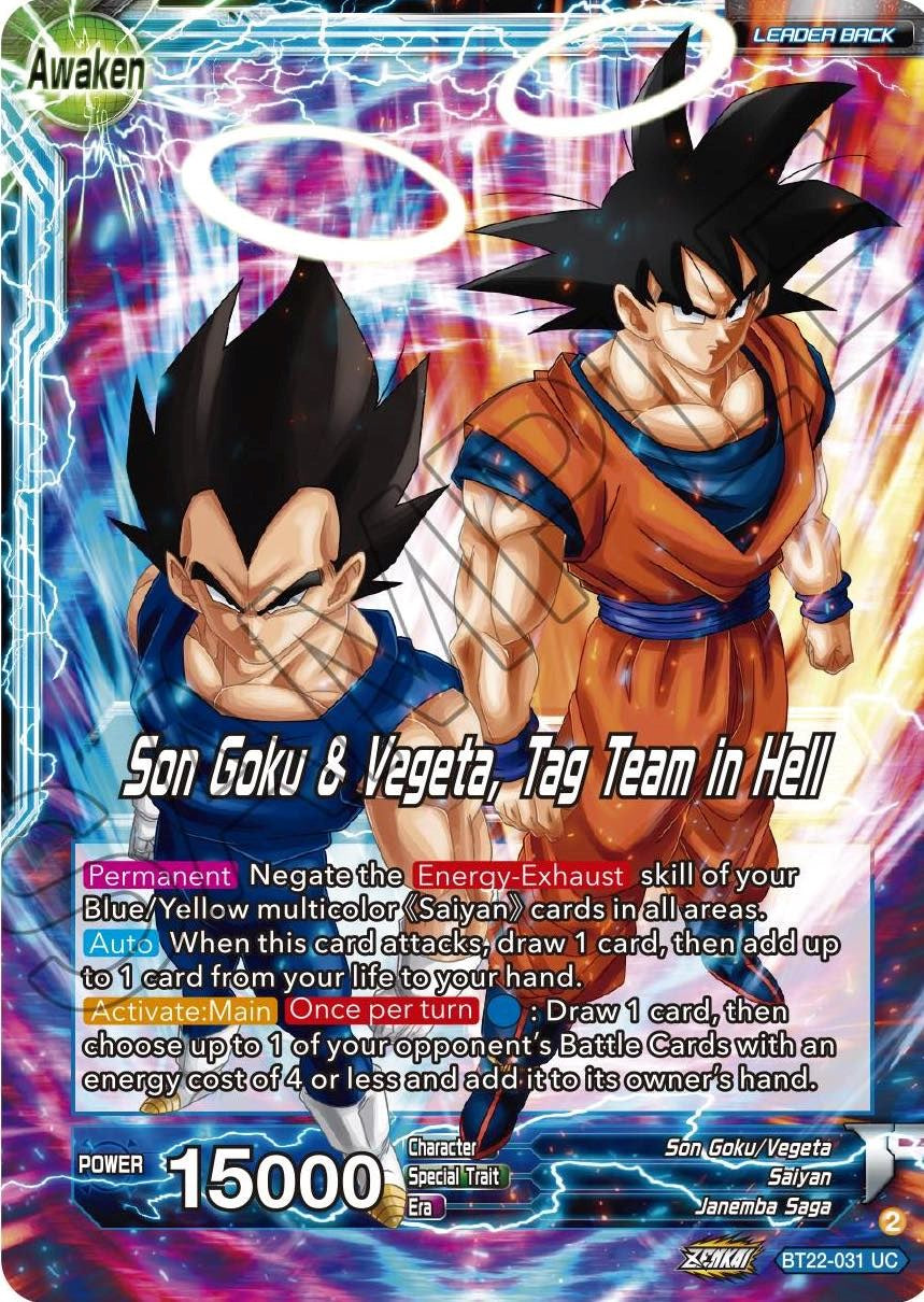 Son Goku // Son Goku & Vegeta, Tag Team in Hell (BT22-031) [Critical Blow] Parallel Foil