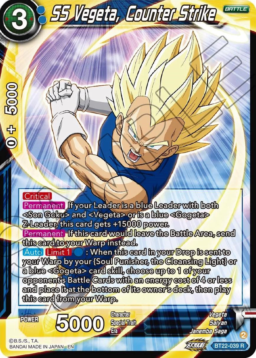 SS Vegeta, Counter Strike (BT22-039) [Critical Blow] Parallel Foil