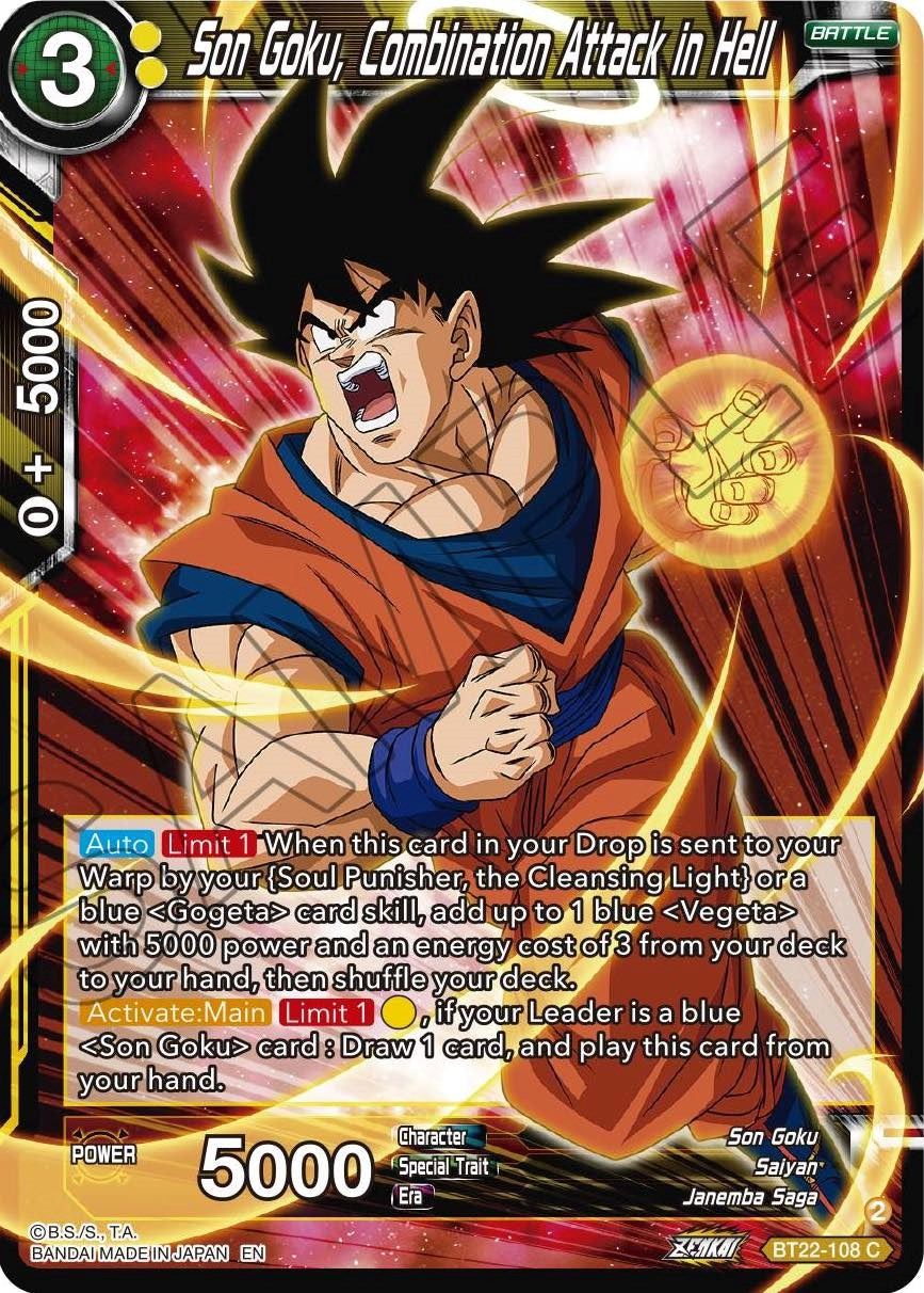 Son Goku, Combination Attack in Hell (BT22-108) [Critical Blow] Parallel Foil