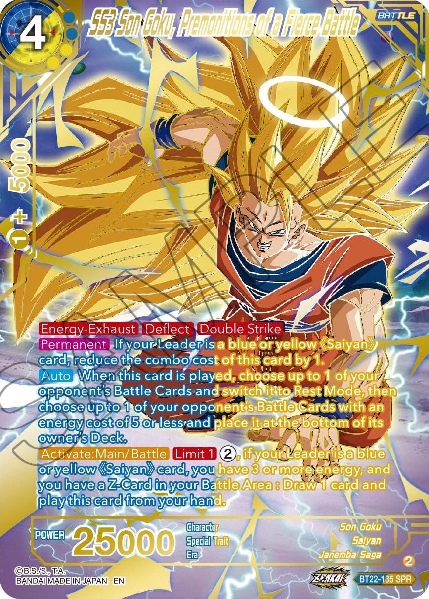 SS3 Son Goku, Premonitions of a Fierce Battle (SPR) (BT22-135) [Critical Blow]