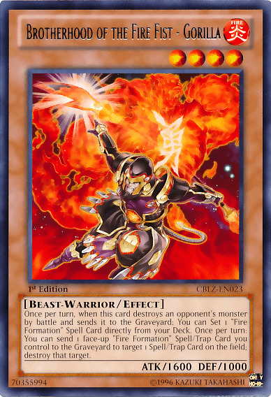 Brotherhood of the Fire Fist - Gorilla [CBLZ-EN023] Rare - Josh's Cards