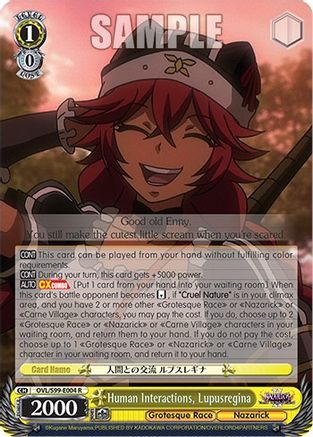 Human Interactions, Lupusregina [Nazarick: Tomb of the Undead Vol.2]