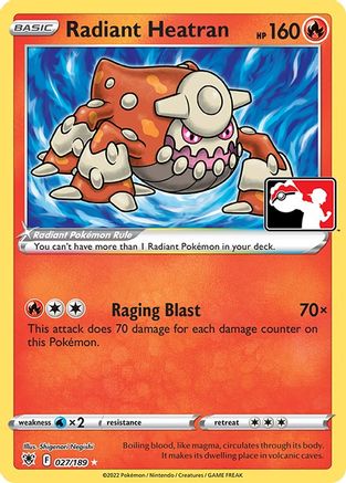 Radiant Heatran 027 - Prize Pack Series Cards Holofoil