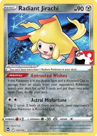 Radiant Jirachi 120 - Prize Pack Series Cards Holofoil