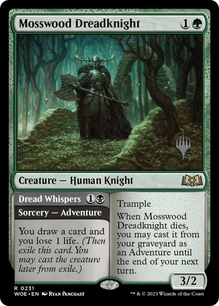 Mosswood Dreadknight // Dread Whispers (PPWOE-231) - Wilds of Eldraine Promos Foil
