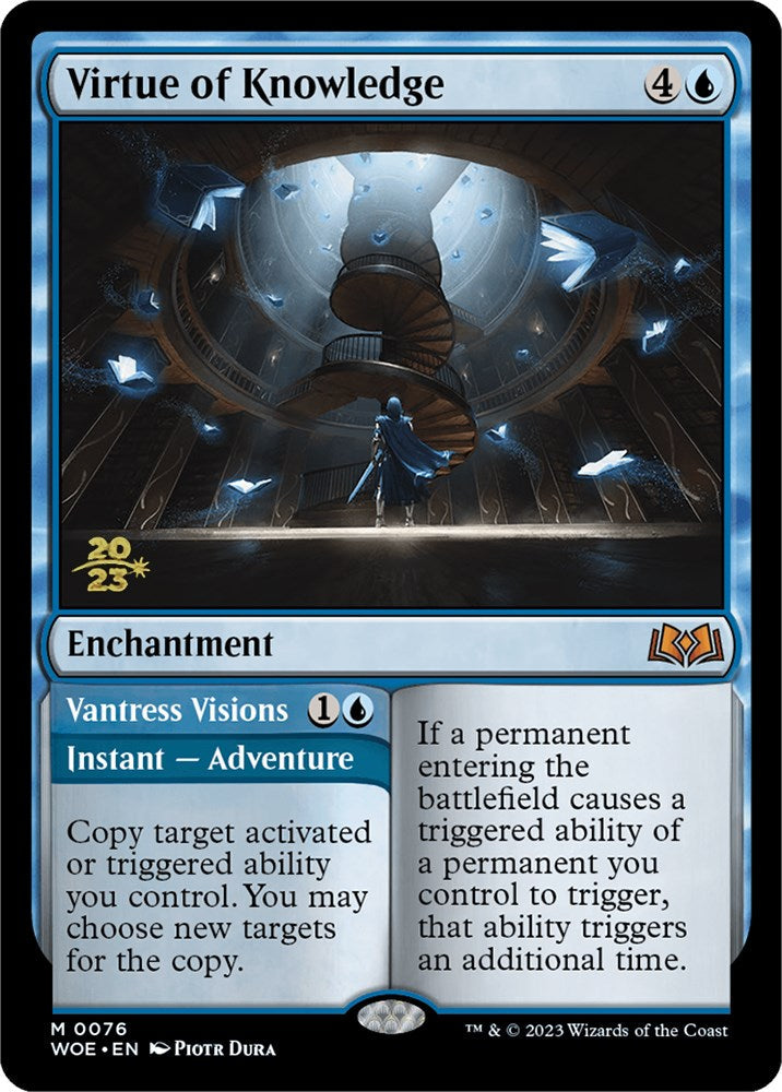 Virtue of Knowledge // Vantress Visions (PPWOE-076) - Wilds of Eldraine Promos Foil