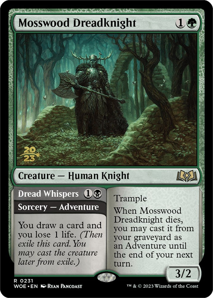 Mosswood Dreadknight // Dread Whispers (PPWOE-231) - Wilds of Eldraine Promos Foil