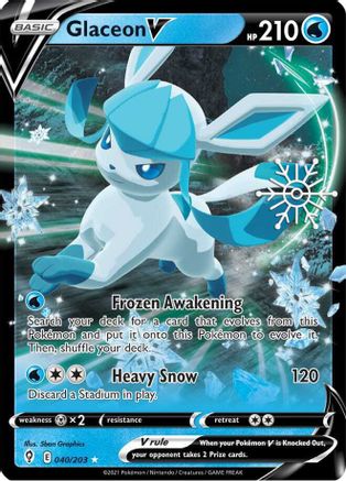 Glaceon V (Holiday Calendar) 040/203 - Miscellaneous Cards & Products Holofoil
