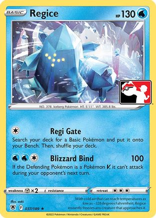 Regice 037/189 - Prize Pack Series Cards