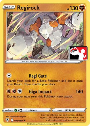 Regirock 075/189 - Prize Pack Series Cards