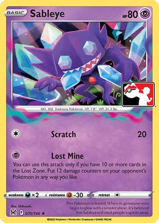 Sableye 070/196 - Prize Pack Series Cards