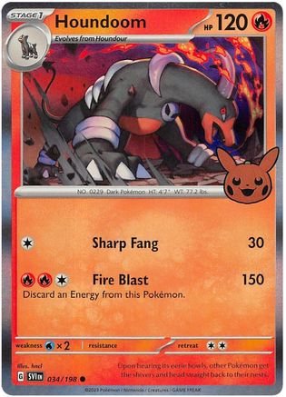 Houndoom 034/198 - Trick or Trade BOOster Bundle 2023 Holofoil