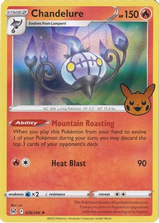 Chandelure 026/196 - Trick or Trade BOOster Bundle 2023 Holofoil
