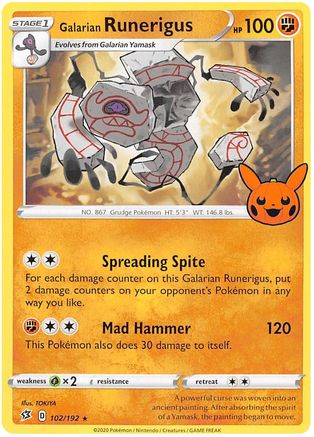 Galarian Runerigus 102/192 - Trick or Trade BOOster Bundle 2023