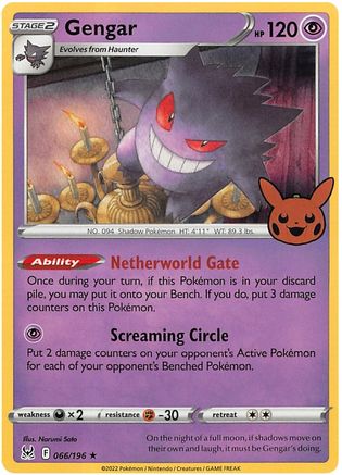 Gengar (2022 Copyright Date) 066/196 - Trick or Trade BOOster Bundle 2023 Holofoil
