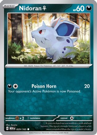 Nidoran F 029/165 - SV Scarlet & Violet 151 Reverse Holofoil