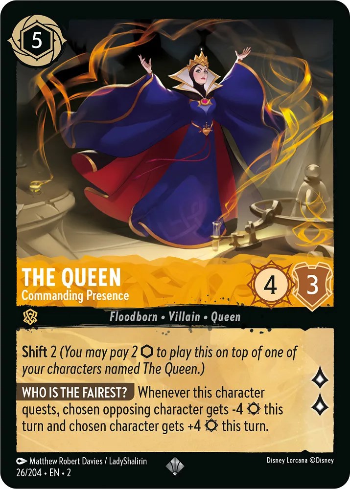 The Queen - Commanding Presence (26/204) - Rise of the Floodborn Cold Foil