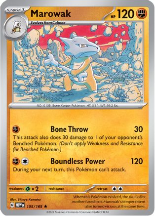 Marowak 105/165 - SV Scarlet & Violet 151 Reverse Holofoil