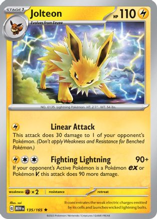 Jolteon 135/165 - SV Scarlet & Violet 151 Holofoil