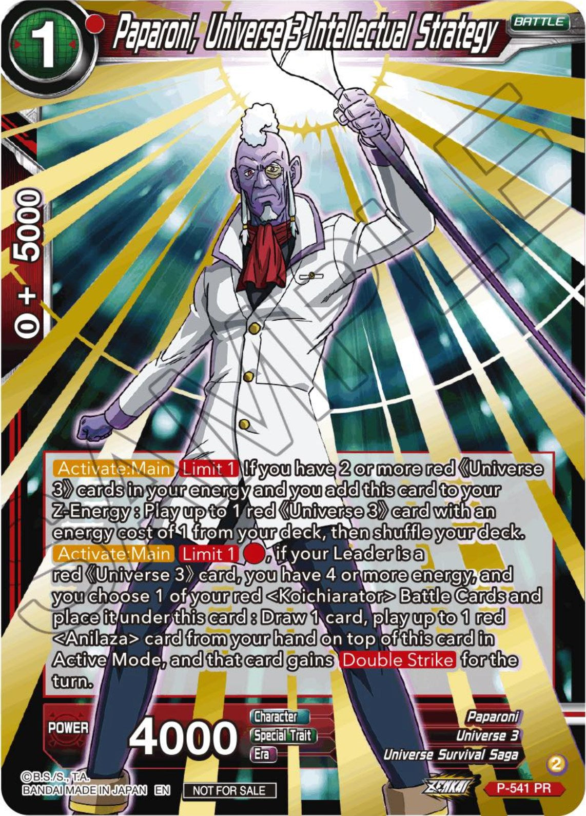 Paparoni, Universe 3 Intellectual Strategy (Championship Selection Pack 2023 Vol.3) (Holo) (P-541) [Tournament Promotion Cards]