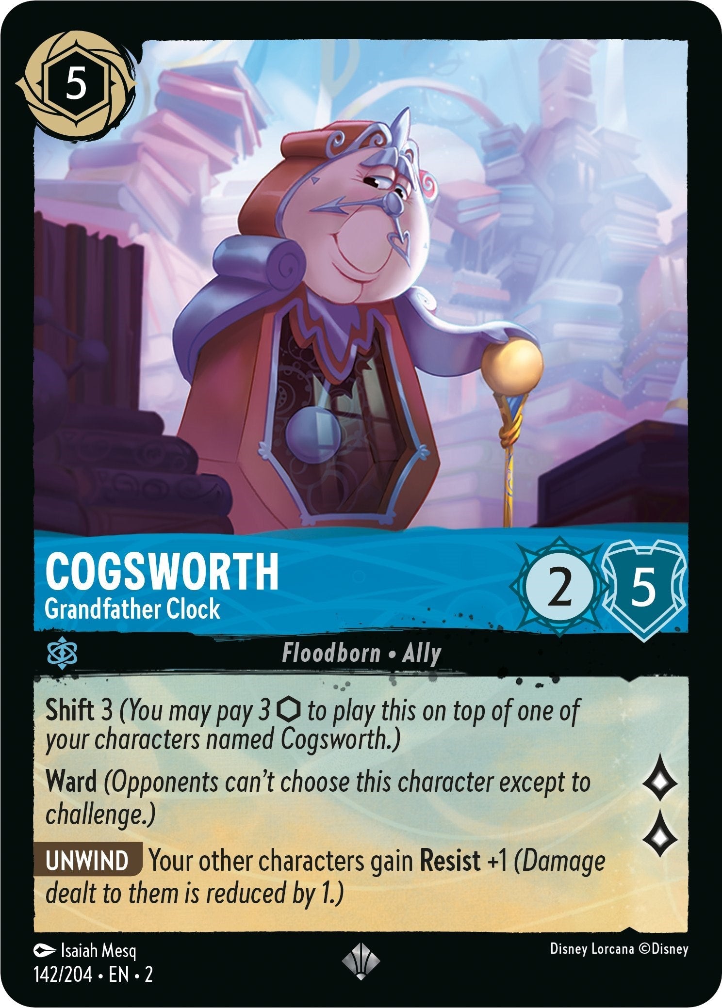 Cogsworth - Grandfather Clock (142/204) - Rise of the Floodborn Cold Foil