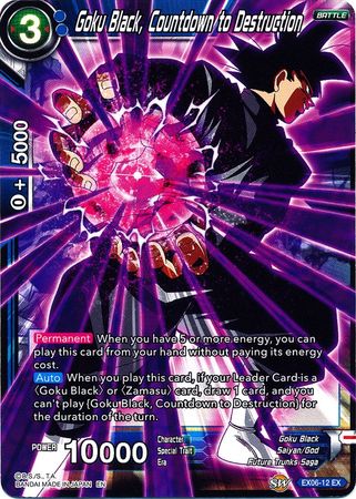 Goku Black, Countdown to Destruction (EX06-12) [Special Anniversary Set] Parallel Foil