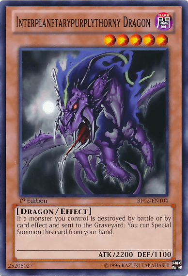 Interplanetarypurplythorny Dragon [BP02-EN104] Mosaic Rare - Josh's Cards